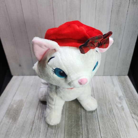 Disney Store Aristocats Marie White Cat Plush with Red Hat 11'' Stuffed Toy - Picture 2 of 10